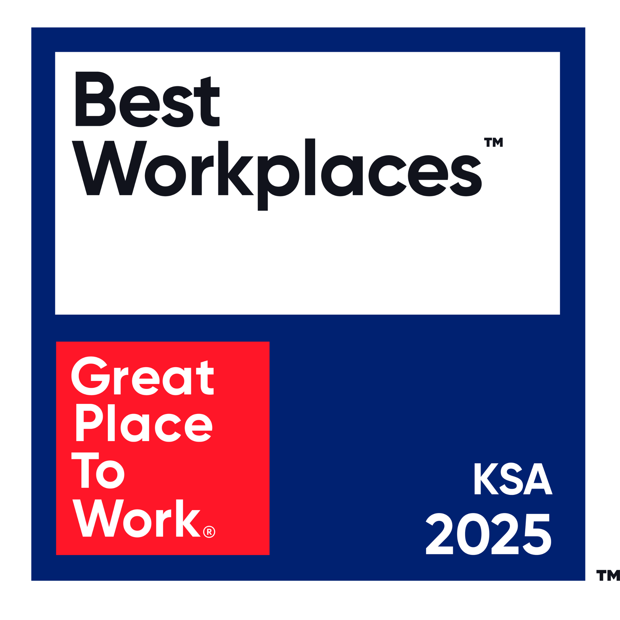 Best Workplaces in KSA 2025 badge